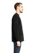 Next Level 9001 Mens Fleece Crewneck Sweatshirt w/ Pouch Pocket Black Model Side