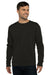 Next Level 9002NL Mens PCH Crewneck Sweatshirt Heather Black Model Front