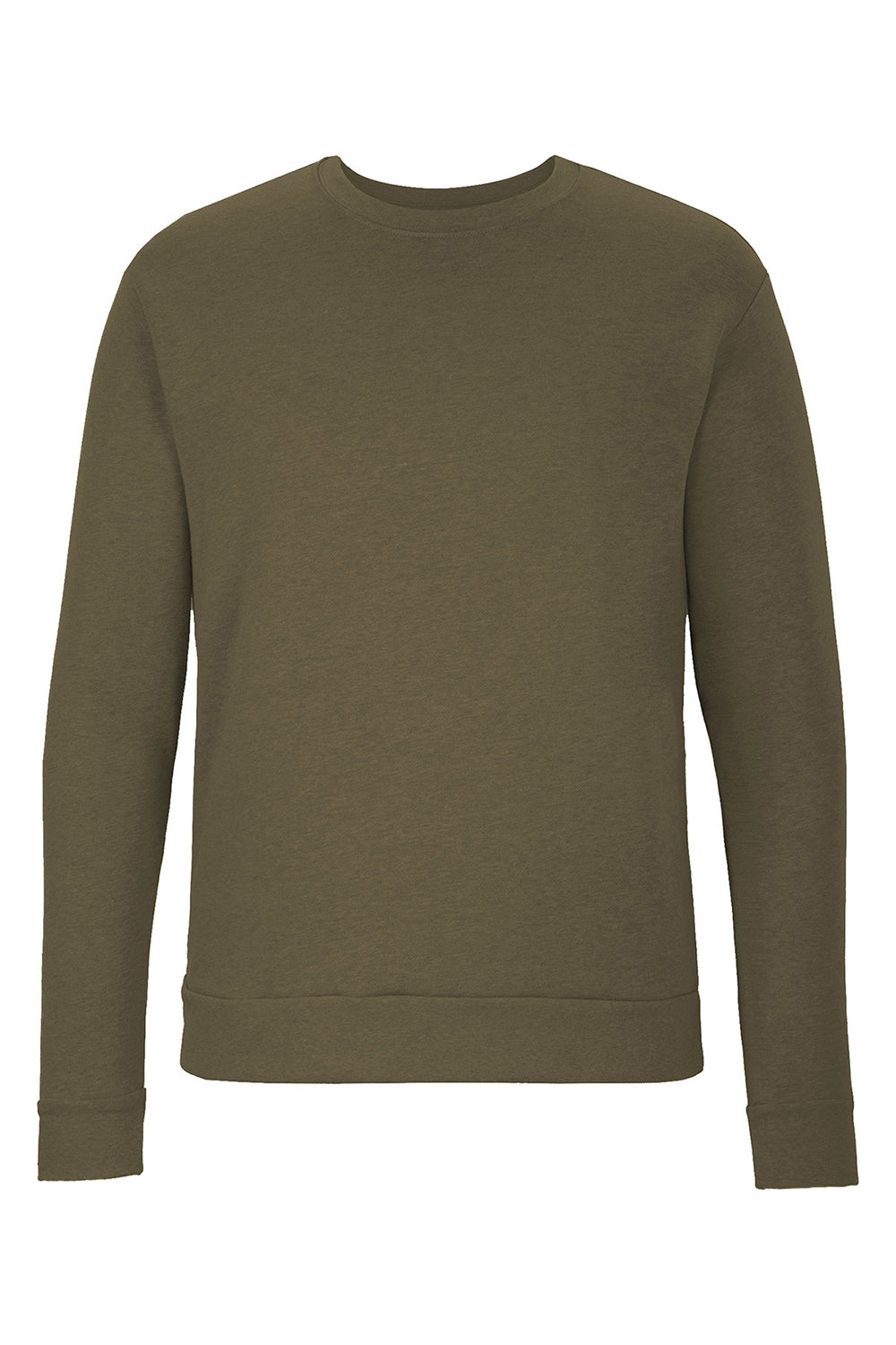 Next Level 9002NL Mens PCH Crewneck Sweatshirt Heather Military Green Flat Front