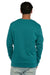 Next Level 9002NL Mens PCH Crewneck Sweatshirt Heather Teal Green Model Back