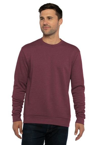 Next Level 9002NL Mens PCH Crewneck Sweatshirt Heather Maroon Model Front