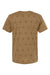 Code Five 3929 Mens Star Print Short Sleeve Crewneck T-Shirt Coyote Brown Flat Back