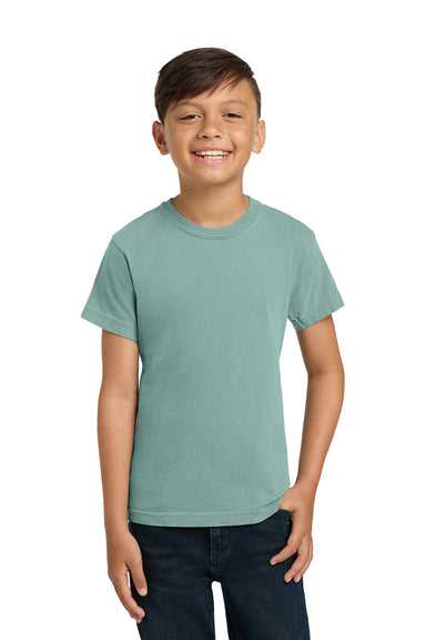 Comfort Colors 9018/C9018 Youth Short Sleeve Crewneck T-Shirt Seafoam Green Model Front