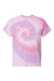 Dyenomite 200TI Mens Tide Tie Dyed Short Sleeve Crewneck T-Shirt Sweetheart Flat Front