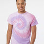 Dyenomite Mens Tide Tie Dyed Short Sleeve Crewneck T-Shirt - Sweetheart - Closeout