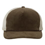 Richardson Mens Troutdale Corduroy Snapback Trucker Hat - Brown/Sand - NEW