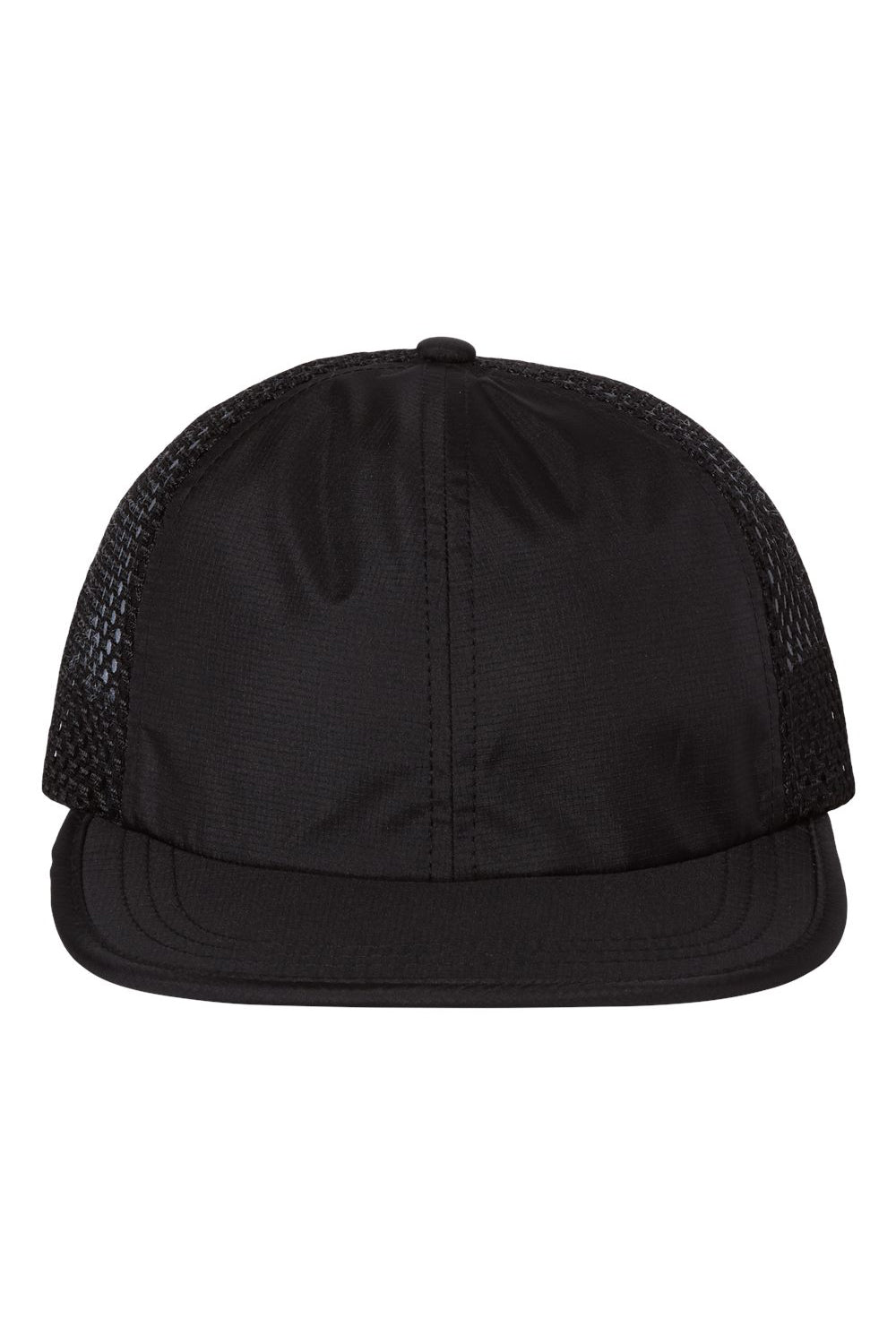 Richardson 935 Mens Rogue Wide Set Mesh Hat Black Flat Front