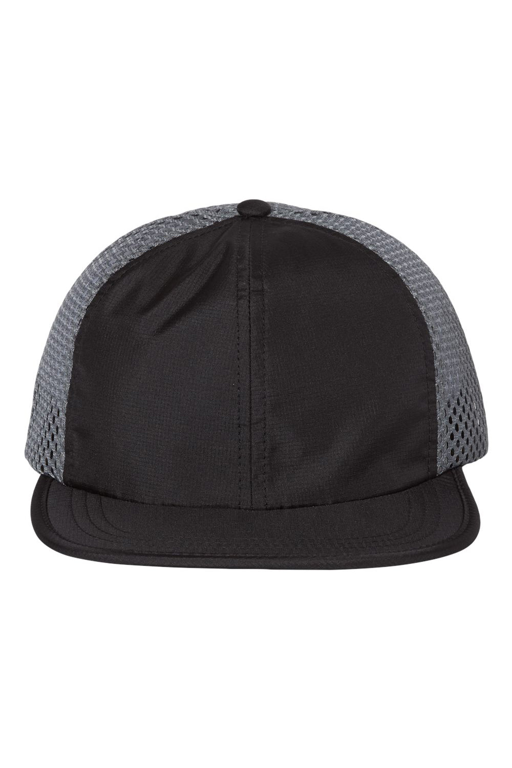 Richardson 935 Mens Rogue Wide Set Mesh Hat Black/Charcoal Grey Flat Front