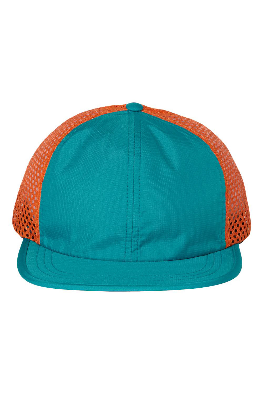 Richardson 935 Mens Rogue Wide Set Mesh Hat Teal Blue/Orange Flat Front