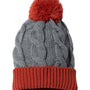 Richardson Mens Chunk Twist Cuffed Beanie - Heather Grey/Rust - NEW