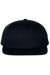 Richardson 255 Mens Pinch Front Structured Snapback Trucker Hat Black Flat Front