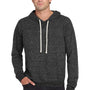 Jerzees Mens Vintage Snow French Terry Hooded Sweatshirt Hoodie w/ Pouch Pocket - Heather Black