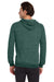 Jerzees 90M/90MR Mens Vintage Snow French Terry Hooded Sweatshirt Hoodie w/ Pouch Pocket Heather Forest Green Model Back