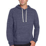 Jerzees Mens Vintage Snow French Terry Hooded Sweatshirt Hoodie w/ Pouch Pocket - Heather Navy Blue