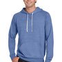 Jerzees Mens Vintage Snow French Terry Hooded Sweatshirt Hoodie w/ Pouch Pocket - Heather Royal Blue