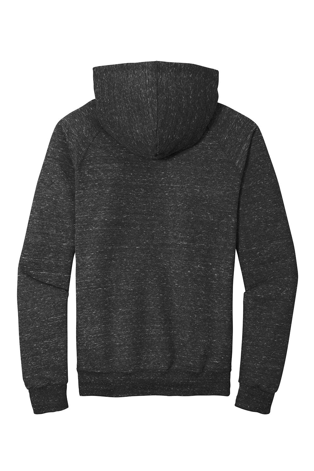 Jerzees 90M/90MR Mens Vintage Snow French Terry Hooded Sweatshirt Hoodie w/ Pouch Pocket Heather Black Flat Back