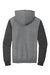 Jerzees 90M/90MR Mens Vintage Snow French Terry Hooded Sweatshirt Hoodie w/ Pouch Pocket Heather Charcoal Grey/Black Flat Back