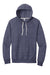 Jerzees 90M/90MR Mens Vintage Snow French Terry Hooded Sweatshirt Hoodie w/ Pouch Pocket Heather Navy Blue Flat Front