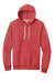 Jerzees 90M/90MR Mens Vintage Snow French Terry Hooded Sweatshirt Hoodie w/ Pouch Pocket Heather Red Flat Front