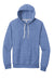 Jerzees 90M/90MR Mens Vintage Snow French Terry Hooded Sweatshirt Hoodie w/ Pouch Pocket Heather Royal Blue Flat Front