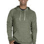 Jerzees Mens Vintage Snow French Terry Hooded Sweatshirt Hoodie w/ Pouch Pocket - Heather Military Green