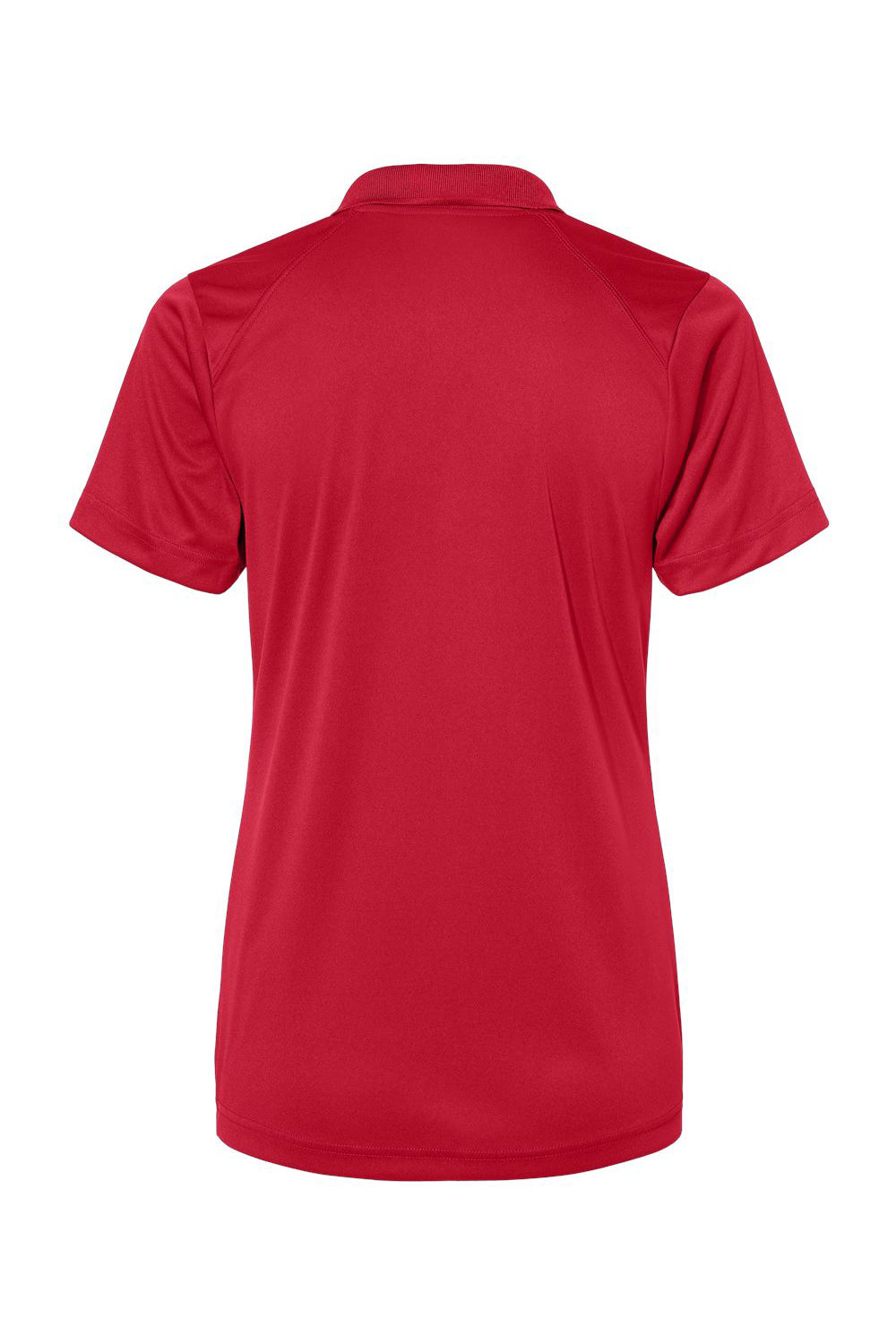 C2 Sport 5902 Womens Moisture Wicking Short Sleeve Polo Shirt Red Flat Back