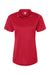 C2 Sport 5902 Womens Moisture Wicking Short Sleeve Polo Shirt Red Flat Front