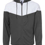 Badger Mens Spirit Full Zip Hooded Jacket - Graphite Grey/White