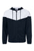 Badger 7722 Mens Spirit Full Zip Hooded Jacket Navy Blue/White Flat Front