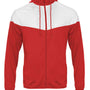 Badger Mens Spirit Full Zip Hooded Jacket - Red/White