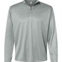 C2 Sport Mens Moisture Wicking 1/4 Zip Sweatshirt - Silver Grey