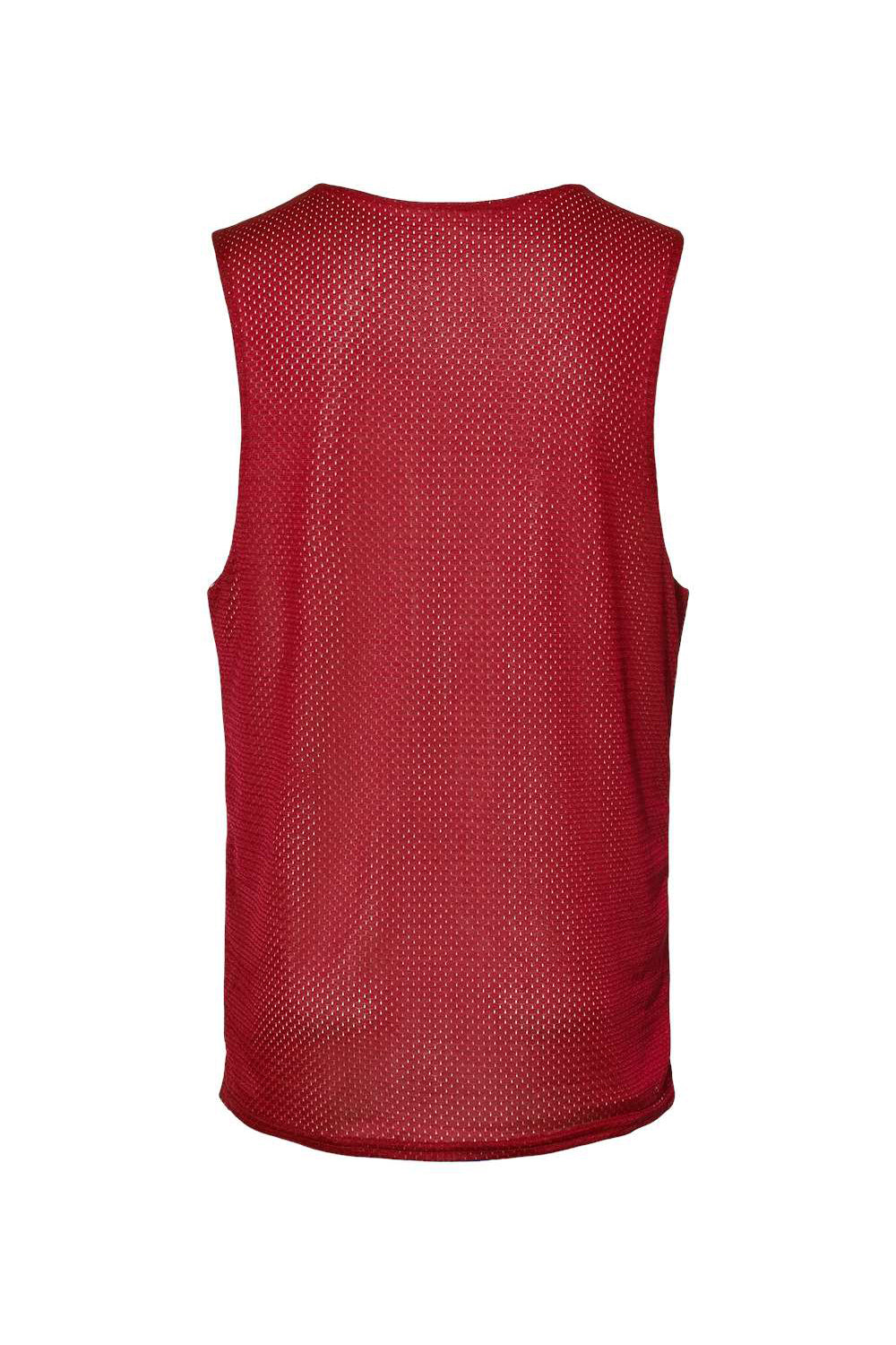 C2 Sport 5729 Mens Reversible Mesh Tank Top Red/White Flat Back