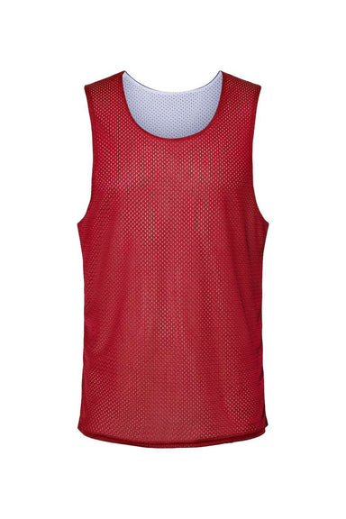 C2 Sport 5729 Mens Reversible Mesh Tank Top Red/White Flat Front