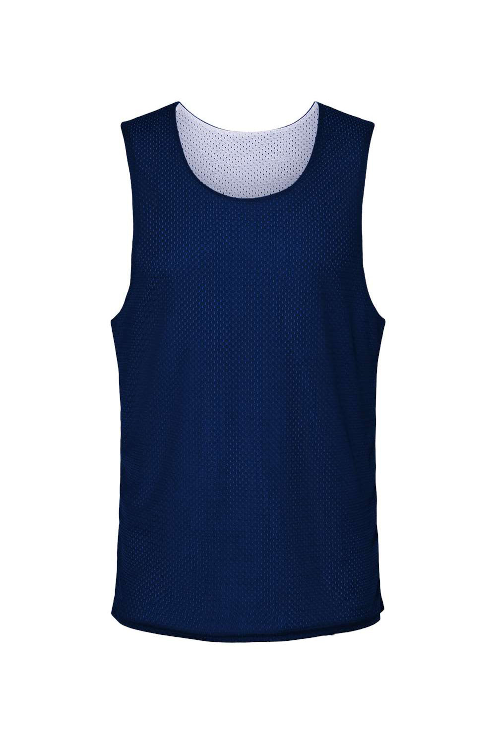 C2 Sport 5729 Mens Reversible Mesh Tank Top Navy Blue/White Flat Front