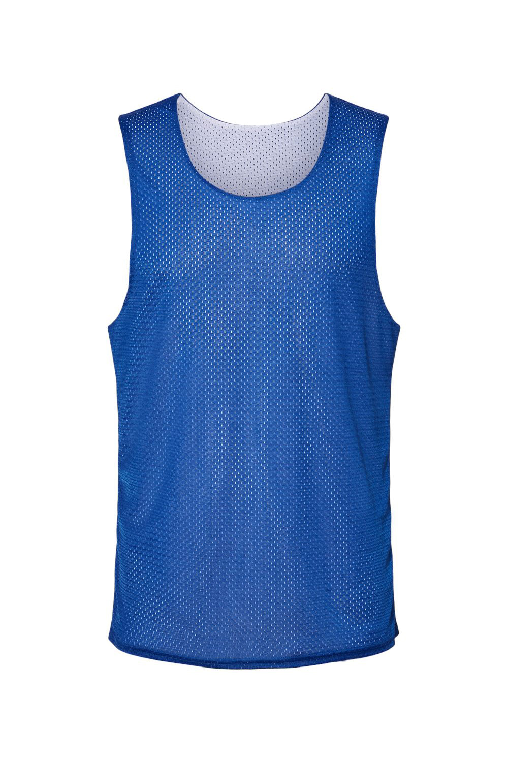 C2 Sport 5729 Mens Reversible Mesh Tank Top Royal Blue/White Flat Front