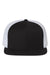 Richardson 511 Mens Wool Blend Flat Bill Trucker Hat Black/White Flat Front