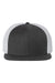 Richardson 511 Mens Wool Blend Flat Bill Trucker Hat Heather Charcoal Grey/White Flat Front