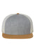 Richardson 511 Mens Wool Blend Flat Bill Trucker Hat Heather Grey/Birch/Biscuit Flat Front