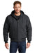 CornerStone J763H/TLJ763H Mens Duck Cloth Full Zip Hooded Jacket Charcoal Grey Model Front