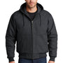 CornerStone Mens Duck Cloth Full Zip Hooded Jacket - Charcoal Grey