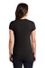 District DT155 Womens Fitted Perfect Tri Short Sleeve Crewneck T-Shirt Black Model Back