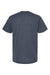 M&O 4800 Mens Gold Soft Touch Short Sleeve Crewneck T-Shirt Heather Navy Blue Flat Back