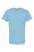 M&O 4800 Mens Gold Soft Touch Short Sleeve Crewneck T-Shirt Light Blue Flat Front
