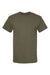 M&O 4800 Mens Gold Soft Touch Short Sleeve Crewneck T-Shirt Military Green Flat Front