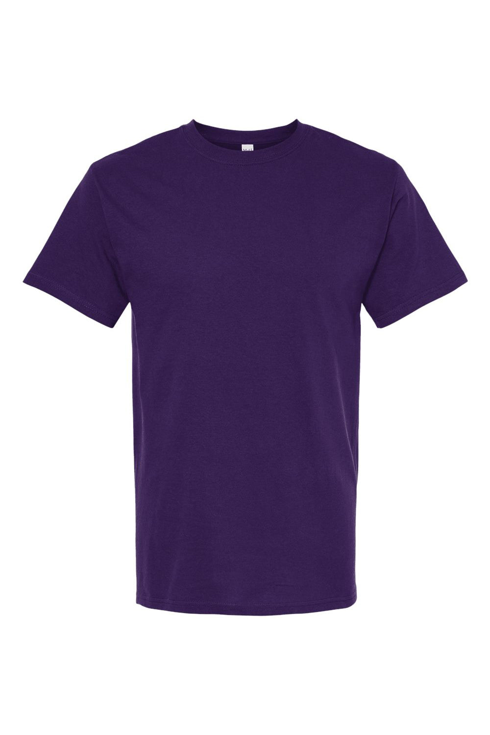 M&O 4800 Mens Gold Soft Touch Short Sleeve Crewneck T-Shirt Purple Flat Front