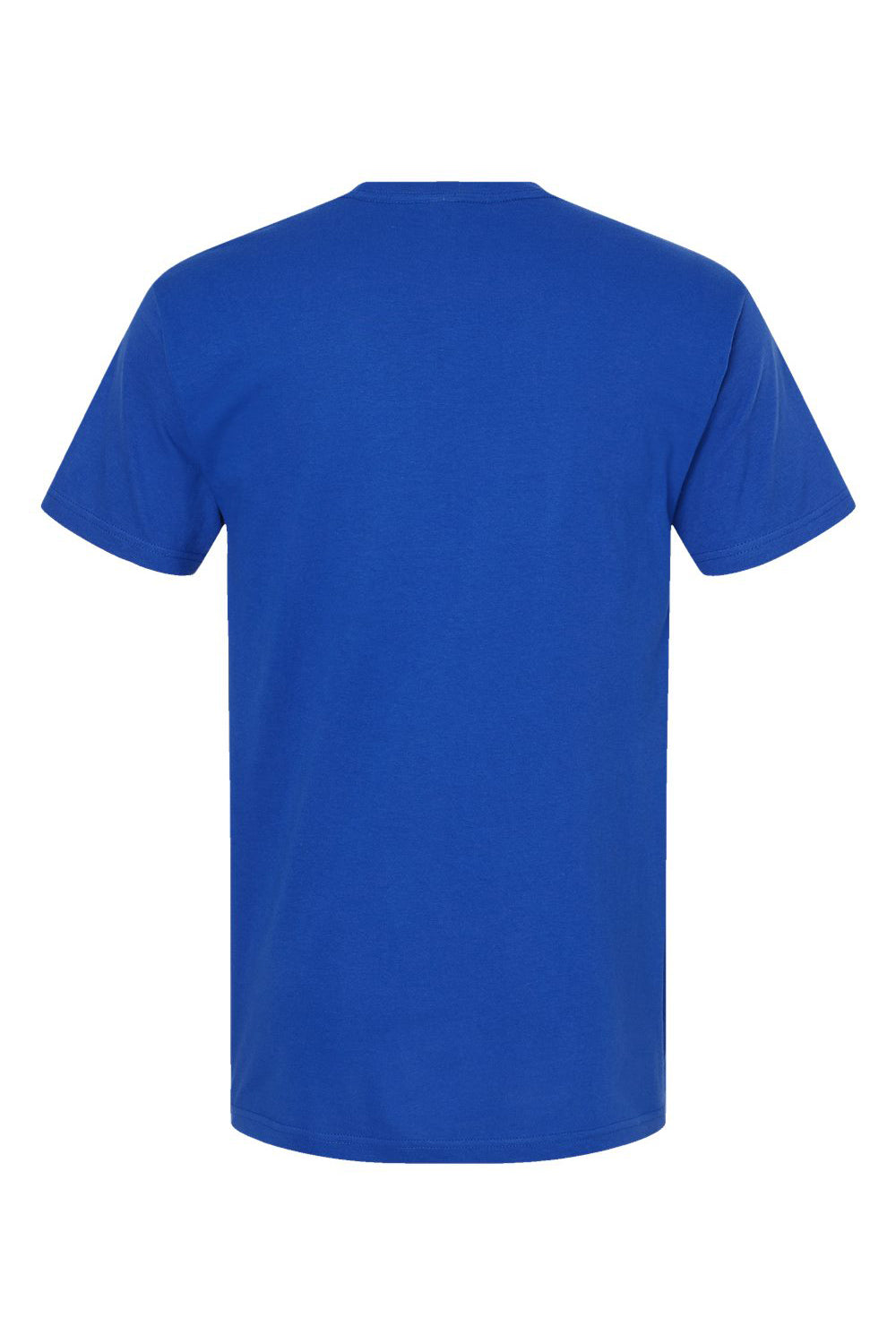 M&O 4800 Mens Gold Soft Touch Short Sleeve Crewneck T-Shirt Royal Blue Flat Back