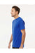 M&O 4800 Mens Gold Soft Touch Short Sleeve Crewneck T-Shirt Royal Blue Model Side