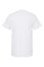 M&O 4800 Mens Gold Soft Touch Short Sleeve Crewneck T-Shirt White Flat Back