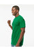 M&O 4800 Mens Gold Soft Touch Short Sleeve Crewneck T-Shirt Fine Kelly Green Model Side