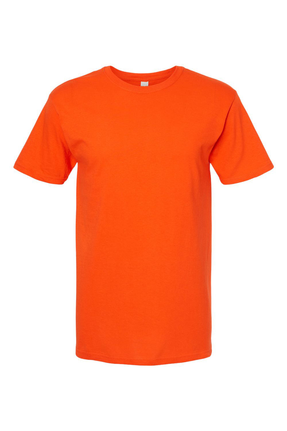 M&O 4800 Mens Gold Soft Touch Short Sleeve Crewneck T-Shirt Orange Flat Front